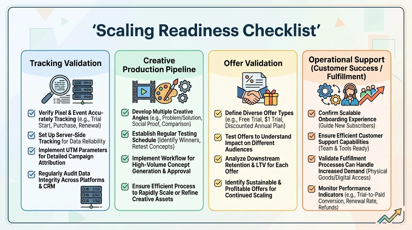 Subscription Paid Media Scaling Readiness Checklist